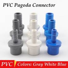 Conector de pagode pvc, 4 unidades, 20mm para 8/10/12 ~ 20mm, conector de tubo de pvc para aquário, tanque de peixes, aumento de oxigênio, junta de mangueira 2024 - compre barato