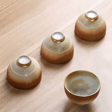 Маленькая чайная чашка керамическая чайная чашка кунг-фу одинарная чашка мастер Японский ретро чайная чашка керамическая чашка чаши чайная чашка церемониальная чашка чайный набор 2024 - купить недорого