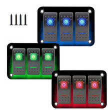 3 Gang LED Rocker Switch Panel Car Toggle Switch 12/24V Circuit Breaker for Car Boat Marine Yacht RV Camper Truck Trailer 2024 - buy cheap