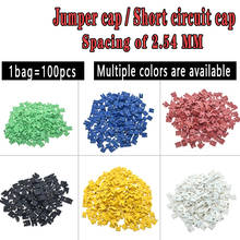 100PCS Pitch jumper shorted cap & Headers & Wire Housings 2.54MM SHUNT Black yellow white green red blue 2024 - buy cheap
