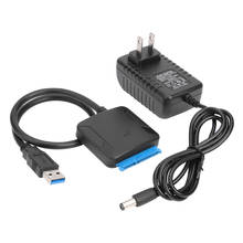 Кабель-переходник с USB 3,0 на SATA 3, кабель-преобразователь SATA на USB, поддержка внешнего жесткого диска 2,5/3,5 дюйма, адаптер для жесткого диска 2024 - купить недорого