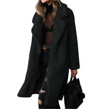 Women Warm Outwear Plush Loose fur Blends Winter Coat Faux Fur Coat Loose Cardigan Solid female jacket 2024 - buy cheap
