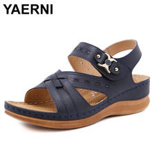 YAERNI-Sandalias a la moda para mujer, zapatos informales, cómodos, con plataforma, para exteriores, de talla grande 2024 - compra barato