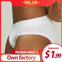 ORLVS Brand Men Underwear Sexy Briefs Men Breathable Slip Homme Cueca Tanga Male Panties Men Underwear Briefs Cotton 2019 2024 - buy cheap