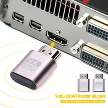 HDMI-compatible Virtual Display Adapter 1.4 DDC EDID Dummy Plug Lock Graphics Card GPU Rig Emulator for Bitcoin BTC Mining Miner 2024 - buy cheap