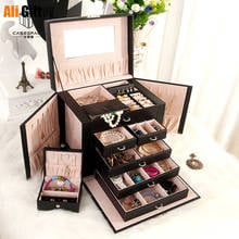 Jewelry Receiving Box PU Leather Drawer Jewelry Makeup Box Five-layer Large Jewelry Box Portable Case for Jewelry Gift Box 2024 - buy cheap