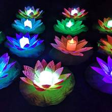 1 Pcs Lotus-shaped LED Wishing Light Garden Pond Pool Water Float Lotus Flower Lamp Holiday Lighting 2024 - buy cheap
