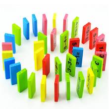 1 Set Kids Wooden Domino Toy Blocks Sticks Maths Counting Game Mathematics Early Learning Educational Toys For Children 3 Years 2024 - buy cheap