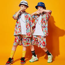 Children's Street Dance Set Girls Hip-Hop Boys Handsome Jazz Dance Performance Clothes Girls Drums Costume Cool Unisex DWY4293 2024 - buy cheap