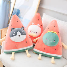 50CM Cute 3D Watermelon Stuffed Plush Toy Soft Baby Doll Cartoon Fruit Penguin Bear Rabbit Pillow Sofa Cushion kids Girls Gifts 2024 - buy cheap