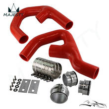 Красный силиконовый шланг-интеркулер + крепеж, подходит для VW GOLF MK5 MKV GTI 2,0 FSi T 06-09 2024 - купить недорого