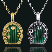 The Vintage Green Door Locket Pendant Chain Necklace Movie Jewelry Wholesale 2024 - buy cheap