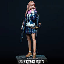 Figura de resina 1/24 GK, artillero femenino en Falda corta, lirio sin montar y kit sin pintar 2024 - compra barato