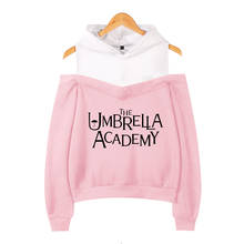 Женская толстовка с капюшоном The Umbrella Academy, пуловер оверсайз с открытыми плечами, 3XL, спортивный костюм в стиле Харадзюку, размера плюс 2024 - купить недорого