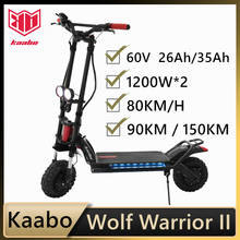 Kaabo Wolf Warrior 11 Plus 60V 35AH/26AH LG Battery Smart Electric Kick Scooter 11" Dual Motor Brake Shock Absorption Hoverboard 2024 - buy cheap