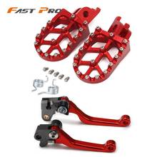 Motorcycle CNC Clutch Brake Lever And Foot Pegs Pedals Rests Footpegs For HONDA CRF150R 2007-2020 CRF450R 2002-2003 2024 - buy cheap