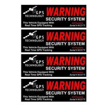 10CM*3CM 4X GPS WARNING SECURITY SYSTEM Personality Reflective Car Sticker 2024 - buy cheap