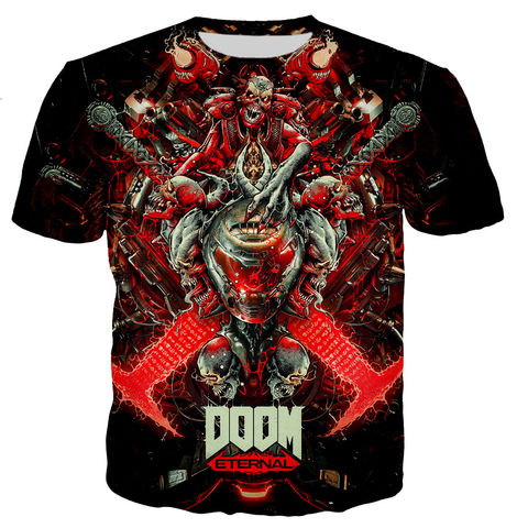Doom Game New Fashion Cool 3D Printed T-shirts Unisex Casual Style Tshirt Harajuku Streetwear Oversized T-shirt Anime Tops 2022 - купить недорого