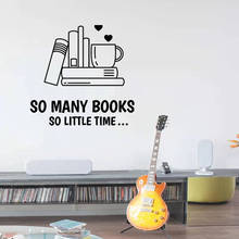 Vinyl Wall Decal Quote Books Love Kids Reading Room Corner Library Study Home Decor Window Stickers Bookstore Cup Mural 2024 - buy cheap