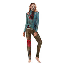 Devil Zombie Zipper Jumpsuit Stunned Siamese Clothes New Cosplay Halloween Women's Horror Anime Performance 2024 - buy cheap