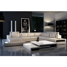 Italian Design Genuine Leather Living  Room Furniture  Corner Sofa 2024 - buy cheap
