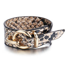 Modyle moda leopardo cobra pele envoltório pulseiras para homens estilo punk pulseira bijoux unisex jóias nova 2024 - compre barato