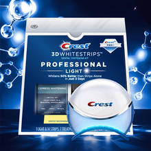 Branco 3d whitestrips com luz azul clarear 50% melhor do que a tira só profissional dentes branqueamento tiras kit vip dropshipping 2024 - compre barato