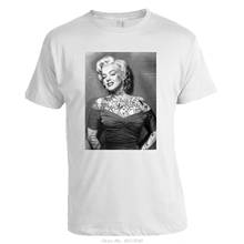 Marilyn Monroe Tattoo. Mens White T-Shirt Summer Cotton Harajuku Funny Men Tee Hip Hop Shirts 2024 - buy cheap