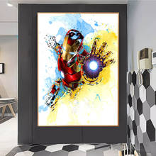 Постер Marvel Мстители, Железный человек, искусство стены, Декор, картина для детской комнаты, домашний декор, подарки для ребенка 2024 - купить недорого