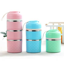 Cute Japanese Thermal Lunch Box Leak-Proof Stainless Steel Bento Box Kids Portable Picnic School Food Container Box 3 size 2024 - buy cheap