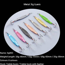 1pc Micro Metal Jig (10g,15g,20g,25g) Fish Jumping Fishing Lures Sinking Bait With Owner Hook 2024 - buy cheap