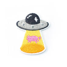 UFO Size:4.0x5.2cm Badges Patch Jeans Bag Hat Clothes Apparel Sewing Decoration Applique Bagde Patches Accessories 2024 - buy cheap