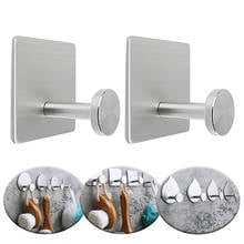 Self-Adhesive Towel Hook Wall Door Back Hook Stainless Steel Rustproof Clothes Hanger for Kitchen Bathroom 2024 - buy cheap