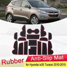 for Hyundai ix35 Tucson LM 2010 2011 2012 2013 2014 2015 Rubber Anti-slip Mat Door Groove Cup pad Gate slot Coaster Accessories 2024 - buy cheap