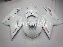 4 Free Gifts New ABS Injection Mold Fairings Kit Fit for Ducati 848 1098 1198 1098s 2007 2008 2009 2010 2011 2012 white glossy 2024 - buy cheap