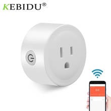 KEBIDU WiFi Smart Plug US With Surge Protector 110-240V Voice Control Smart Timer Socket Work With Alexa Google Home Tuya APP 2024 - buy cheap