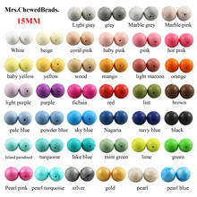 HOT 15MM Round Loose Silicone Beads For Silicone Necklace DIY Silicone Teething Necklace Silicone Beads For Baby  BPA Free 2024 - buy cheap