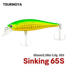 TSURINOYA Fishing Lure DW35 65mm 6.2g Depth 0.8-1.2m Slow Sinking Minnow Lure Artificial Hard Baits 2024 - buy cheap