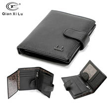 Brand Big Capacity Men Wallets Real Cow Leather Card Holder Wallet with Coin Pocket Designer Man Purses 2024 - buy cheap