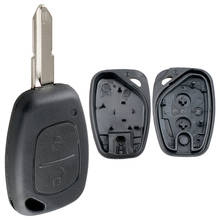Carcasa de llave de coche, reemplazo de 2 botones, carcasa de llave remota de coche con hoja de 206 apta para Renault Traffic Master Vivaro Movano Kangoo 2024 - compra barato