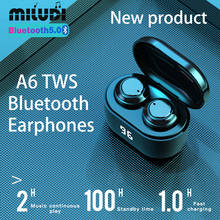 TWS A6 Mini Wireless Earphones Bluetooth Headset Sport Earbuds IPX5 Waterprool Music Headphones For Xiaomi Huawei Samsung Iphone 2024 - buy cheap