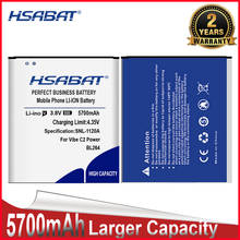 Hsabat bateria 5700mah de alta capacidade 0 ciclo para lenovo vibe c2 power bl264 frete grátis 2024 - compre barato
