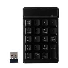 2,4 GHz Mini USB teclado numérico inalámbrico 19 teclas almohadilla numérica receptor para Windows XP/7/8 Accesorios para ordenador portátil 2024 - compra barato