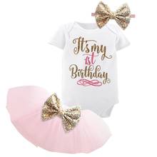 It's  My Little Girl 1 Year Baby Girl Birthday Dress Baptism Birthday Christening Gown Kids Dresses For Girls Vestido Infantil 2024 - buy cheap