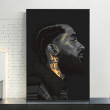 Nipsey Hussle-Cuadro de rapero musical de Hip Hop para decoración del hogar, lienzo artístico impreso, Retrato, imagen de pared para sala de estar 2024 - compra barato