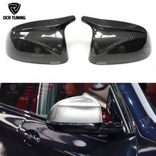 Replacement Style For BMW New models X3 G01 X4 G02 X5 G05 Carbon Fiber Rear Side View Mirror Cover M Look With M Logo 2018 - UP 2024 - buy cheap