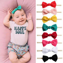 1pc Cute Bow Headbands for Girls Headwear Baby Nylon Headband Newborn Infant Turban Head Wrap Party Photography Accessories 2024 - buy cheap