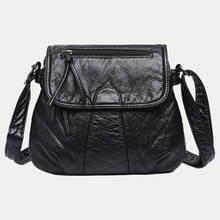 Retro Soft Leather Women Shoulder Bags Simple Messenger Bags Female Crossbody Handbag Purse for mama Shopping 2024 - buy cheap