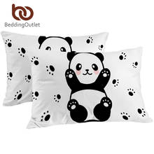 BeddingOutlet-funda de almohada decorativa de dibujos animados para niños y adolescentes, protector de almohada con diseño de Panda y unicornio, 50x75cm 2024 - compra barato