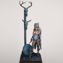 1/24 Scale Female Warrior 70mm Unpainted Resin Figure Building Kit 2024 - buy cheap